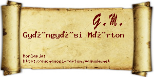 Gyöngyösi Márton névjegykártya