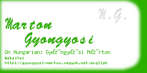 marton gyongyosi business card
